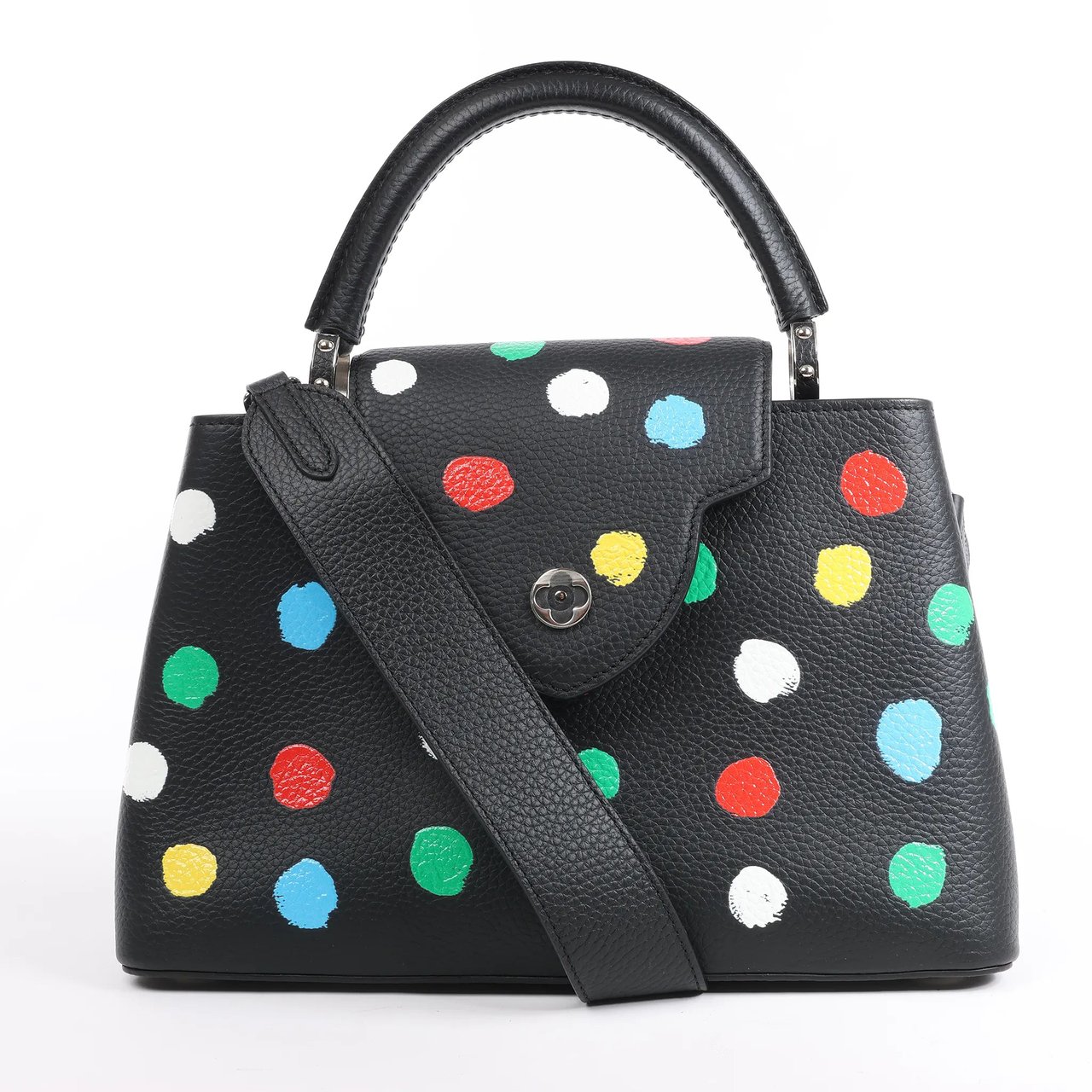 Louis Vuitton Louis Vuitton x Taurillon Capucines MM 2Way Handbag in Black M21663 Zwart