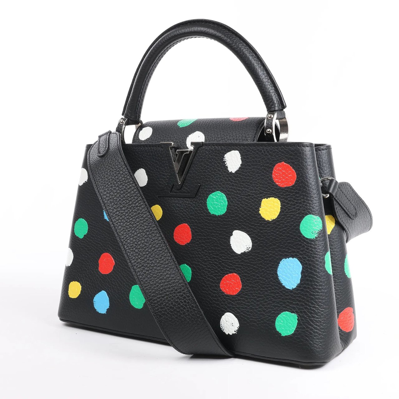 Louis Vuitton Louis Vuitton x Taurillon Capucines MM 2Way Handbag in Black M21663 Zwart