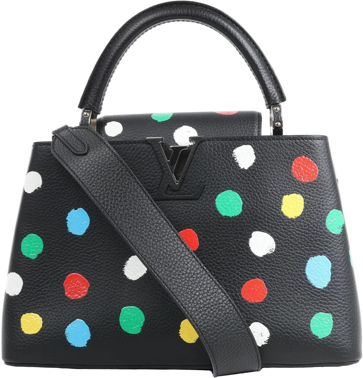 Louis Vuitton Louis Vuitton x Taurillon Capucines MM 2Way Handbag in Black M21663 Zwart