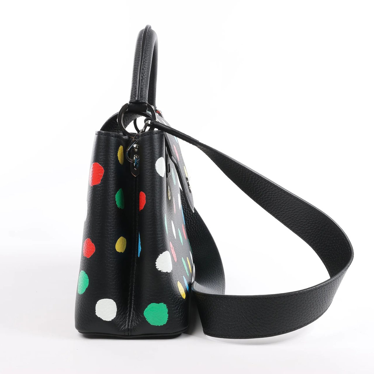 Louis Vuitton Louis Vuitton x Taurillon Capucines MM 2Way Handbag in Black M21663 Zwart