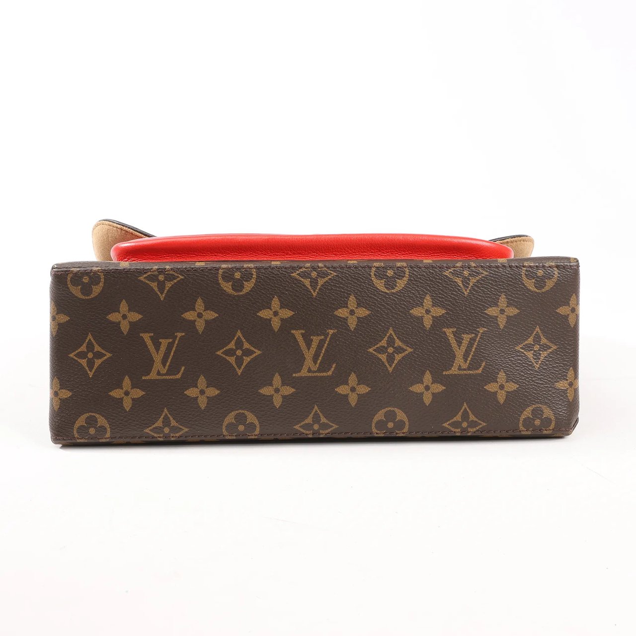 Louis Vuitton Louis Vuitton Monogram Marignan 2Way Female Handbag in Brown x Red M44286 Divers