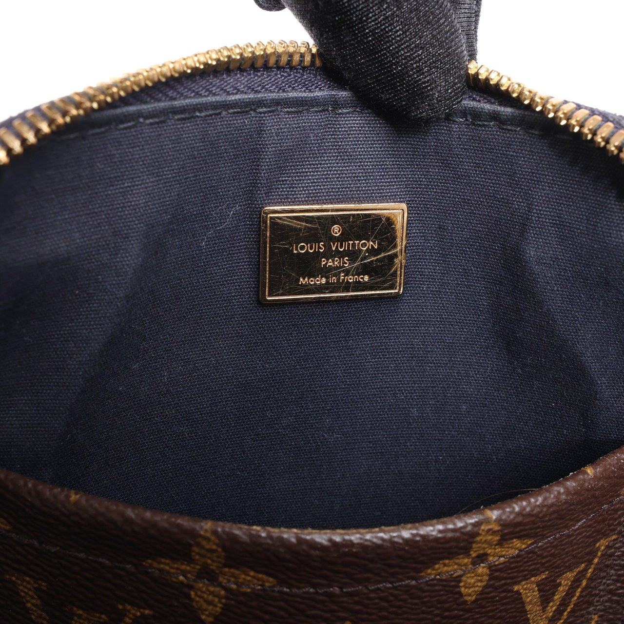 Louis Vuitton Louis Vuitton Alma BB Monogram Canvas and Vernis Leather Handbag in Navy M54705 Navy