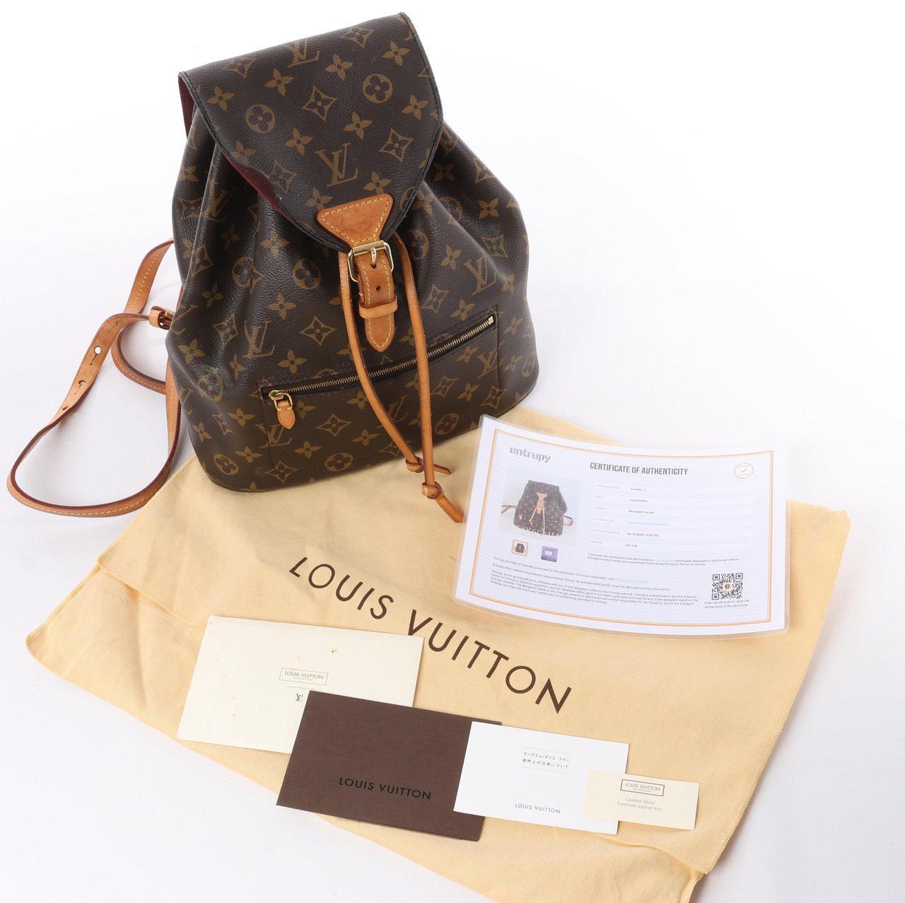 Louis Vuitton Louis Vuitton Monsley Monogram Canvas Backpack in Brown M43431 Bruin