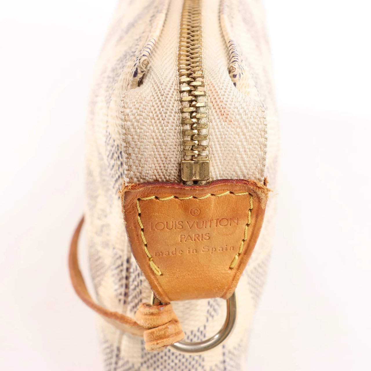 Louis Vuitton Louis Vuitton Pochette Accessoire Damier Azur Handbag in Beige N41207 Beige