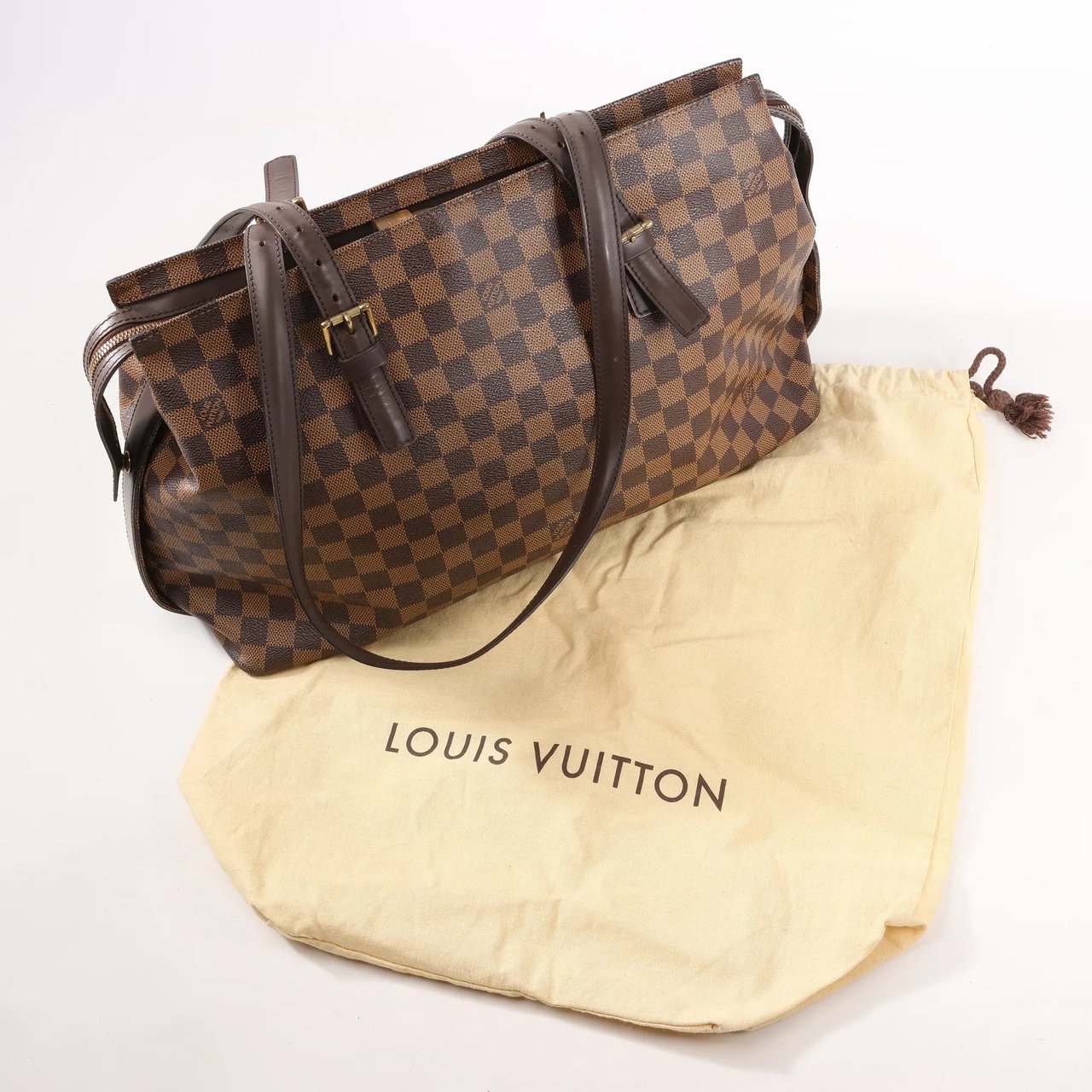 Louis Vuitton Louis Vuitton Chelsea Damier Ebene Shoulder Bag in Brown N51119 Bruin