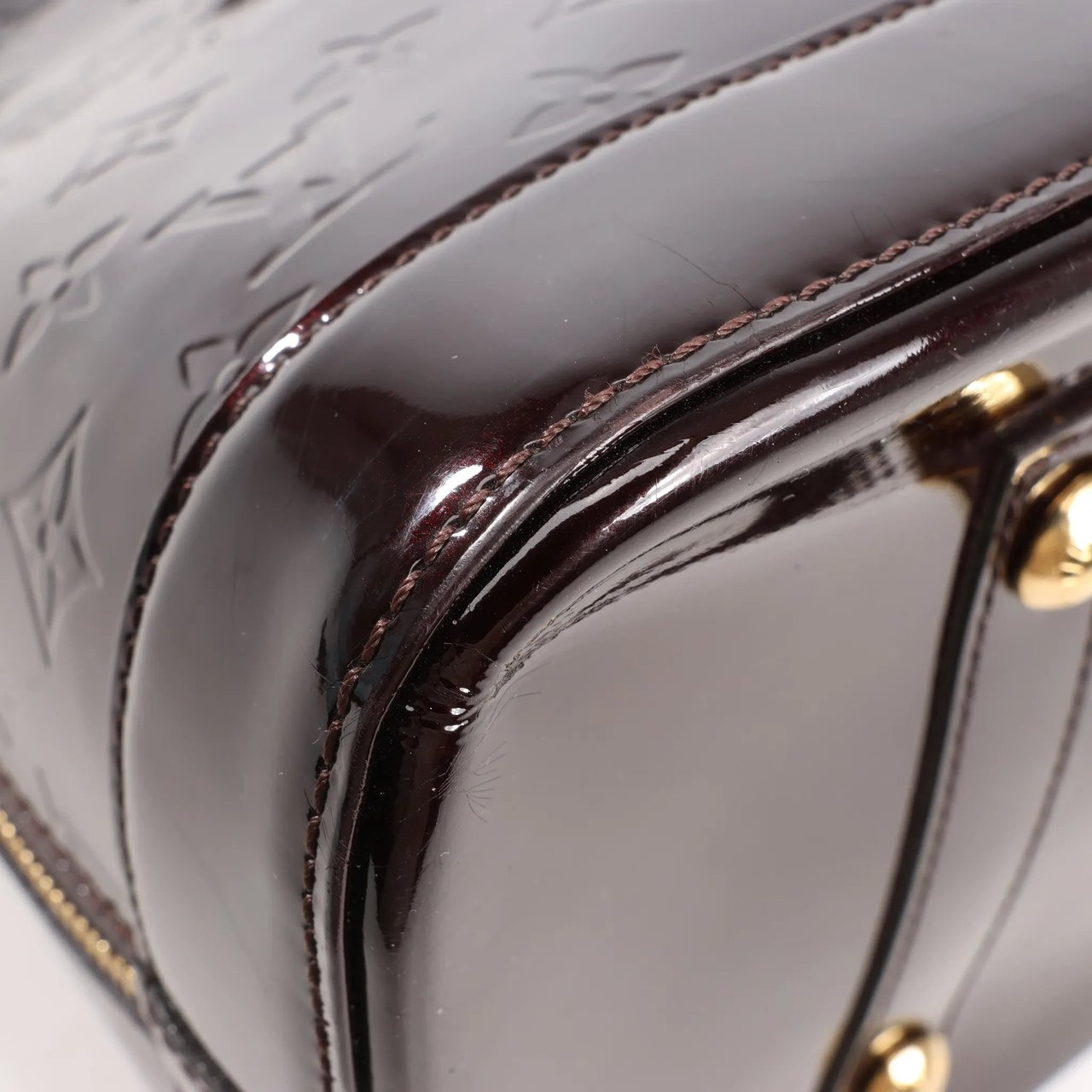 Louis Vuitton Louis Vuitton Vernis Alma GM Handbag in Amarante M93595 Maroon