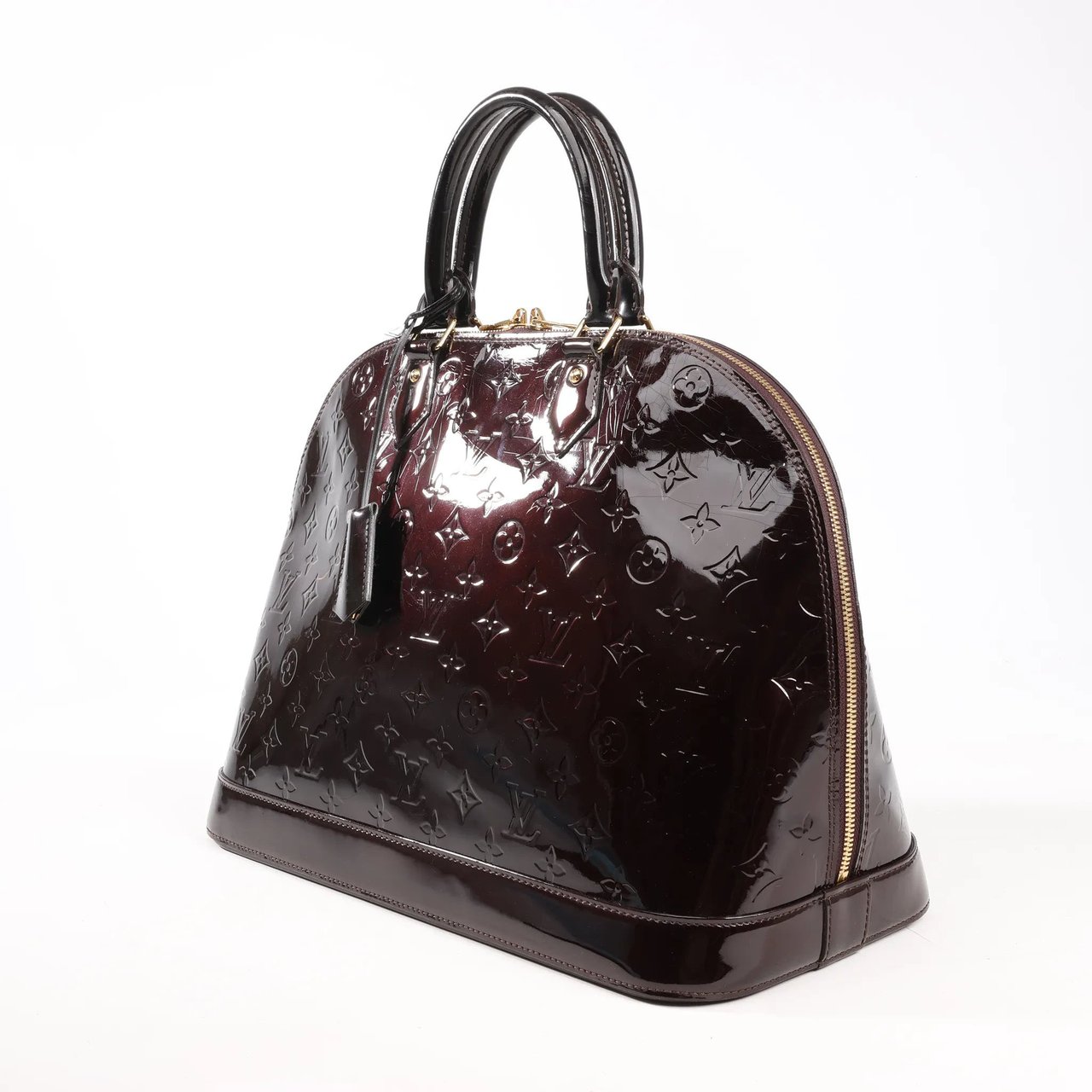 Louis Vuitton Louis Vuitton Vernis Alma GM Handbag in Amarante M93595 Maroon