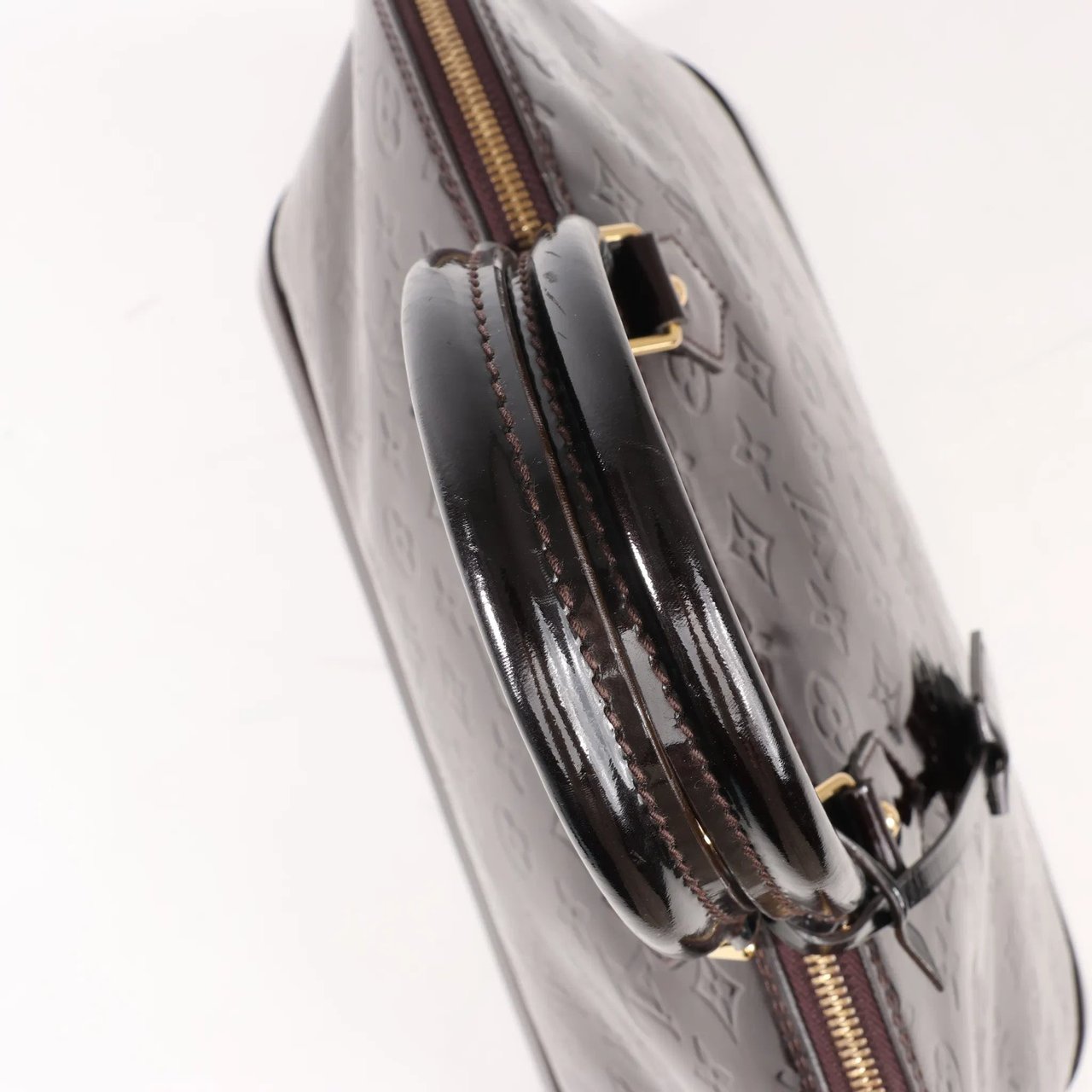 Louis Vuitton Louis Vuitton Vernis Alma GM Handbag in Amarante M93595 Maroon