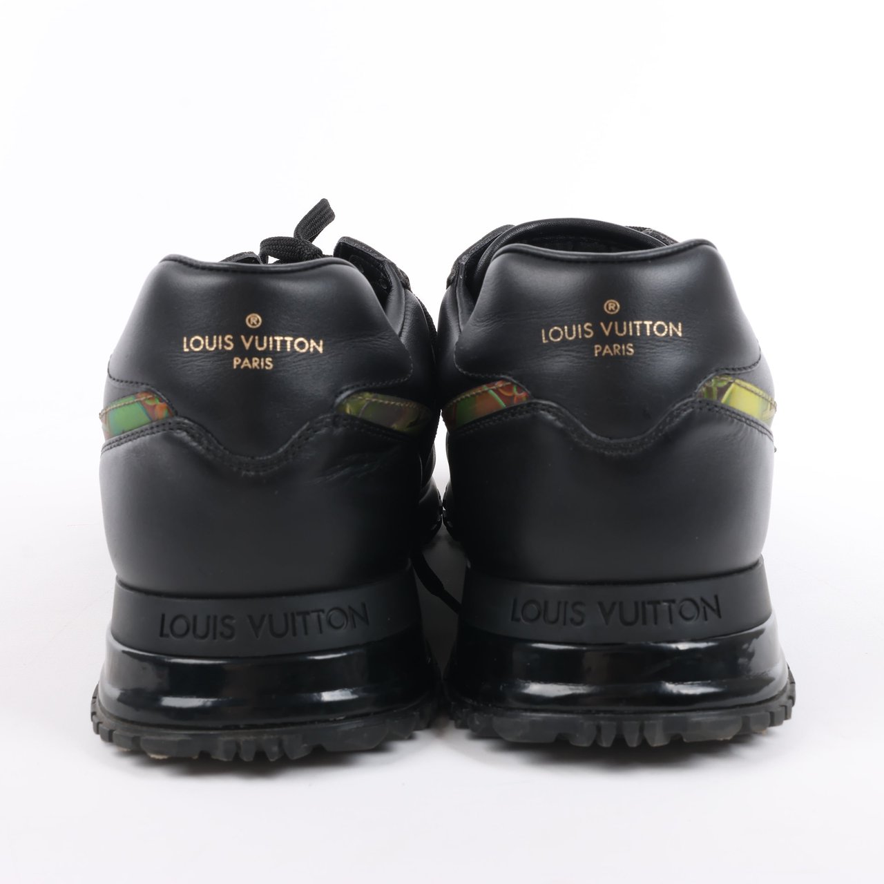 Louis Vuitton Louis Vuitton Runaway Line 20 years Monogram Rainbow Leather x Fabric Sneakers in Black x Multicolor GO0230, Size 45 EU Divers