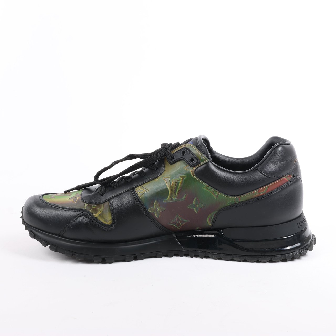Louis Vuitton Louis Vuitton Runaway Line 20 years Monogram Rainbow Leather x Fabric Sneakers in Black x Multicolor GO0230, Size 45 EU Divers