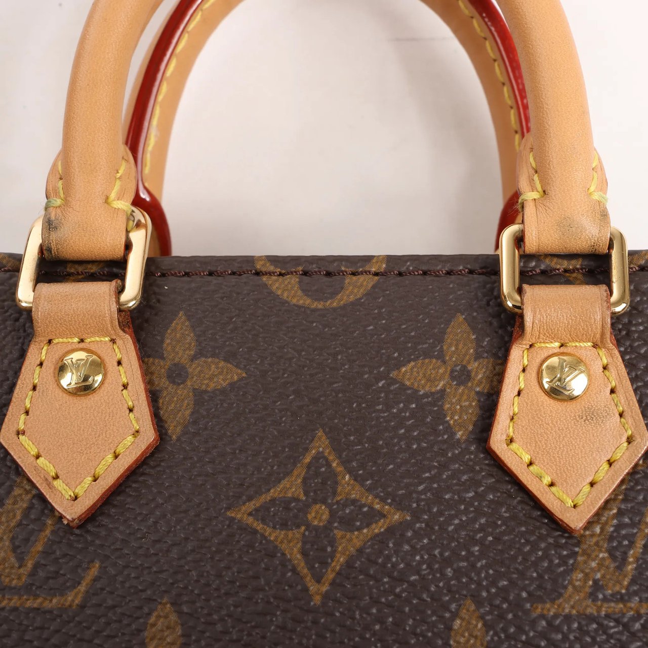 Louis Vuitton Louis Vuitton Sac Plat Petit Monogram Canvas 2Way Handbag in Brown M69442 Bruin