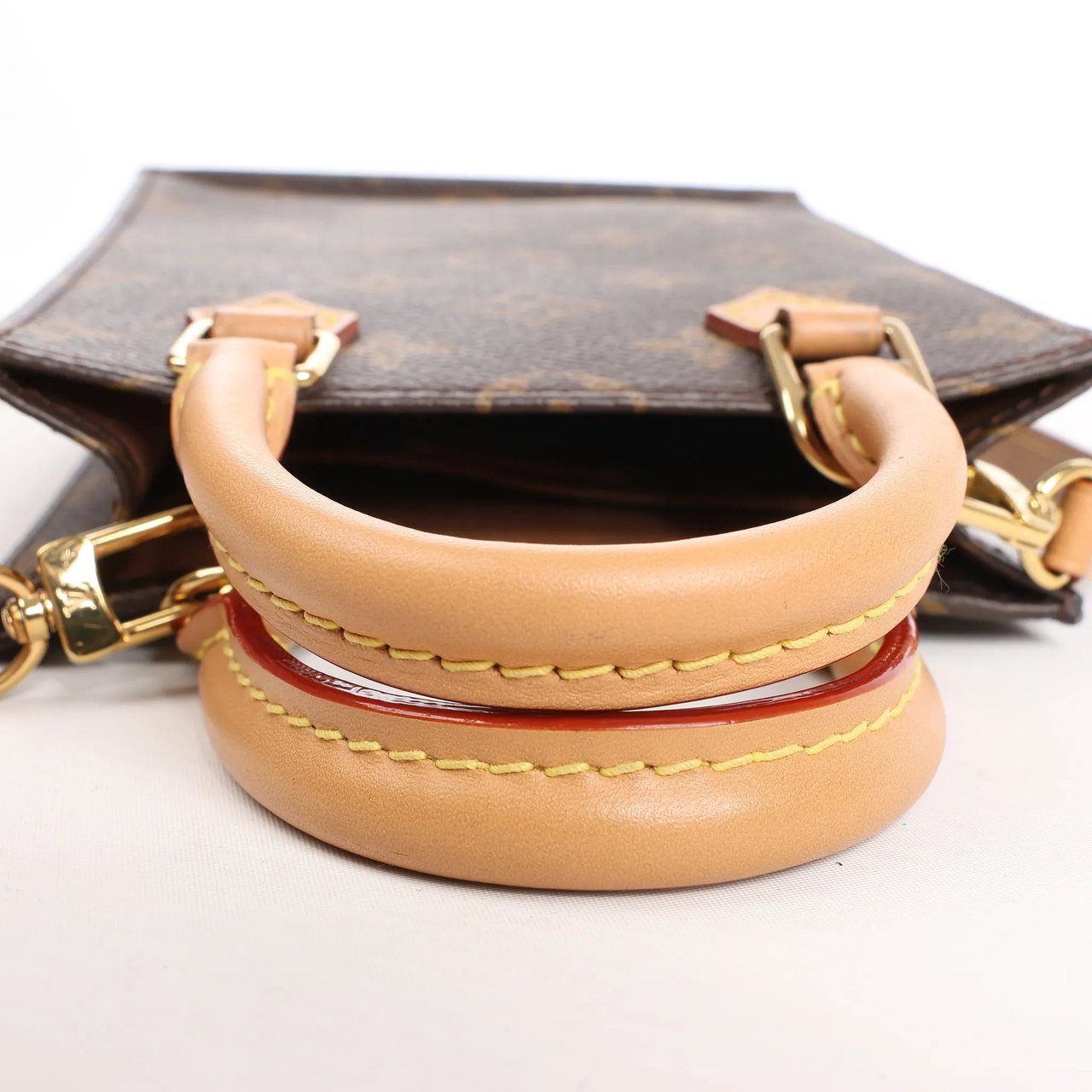 Louis Vuitton Louis Vuitton Sac Plat Petit Monogram Canvas 2Way Handbag in Brown M69442 Bruin