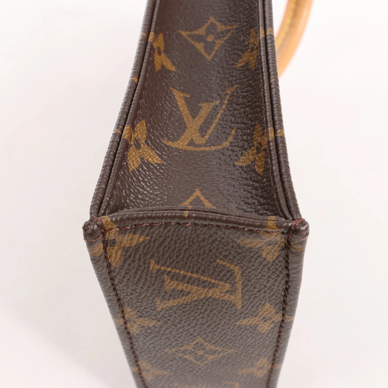 Louis Vuitton Louis Vuitton Sac Plat Petit Monogram Canvas 2Way Handbag in Brown M69442 Bruin