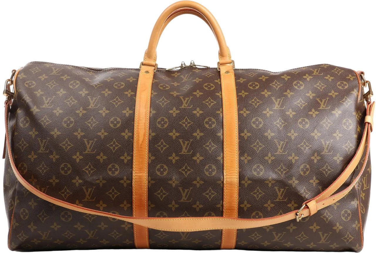 Louis Vuitton Louis Vuitton Keepall Bandoulière 60 Monogram Canvas Travel Bag in Brown Bruin