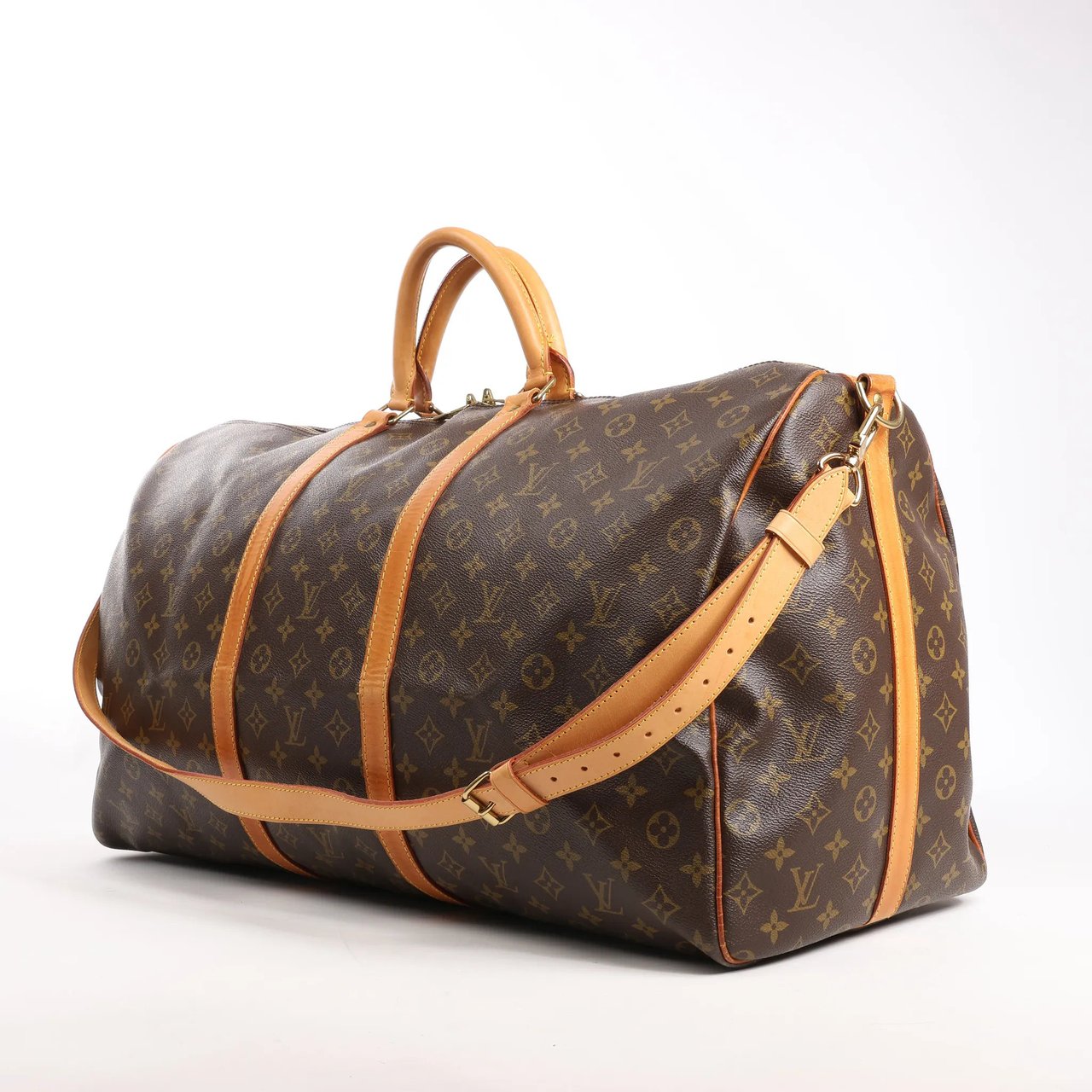 Louis Vuitton Louis Vuitton Keepall Bandoulière 60 Monogram Canvas Travel Bag in Brown Bruin
