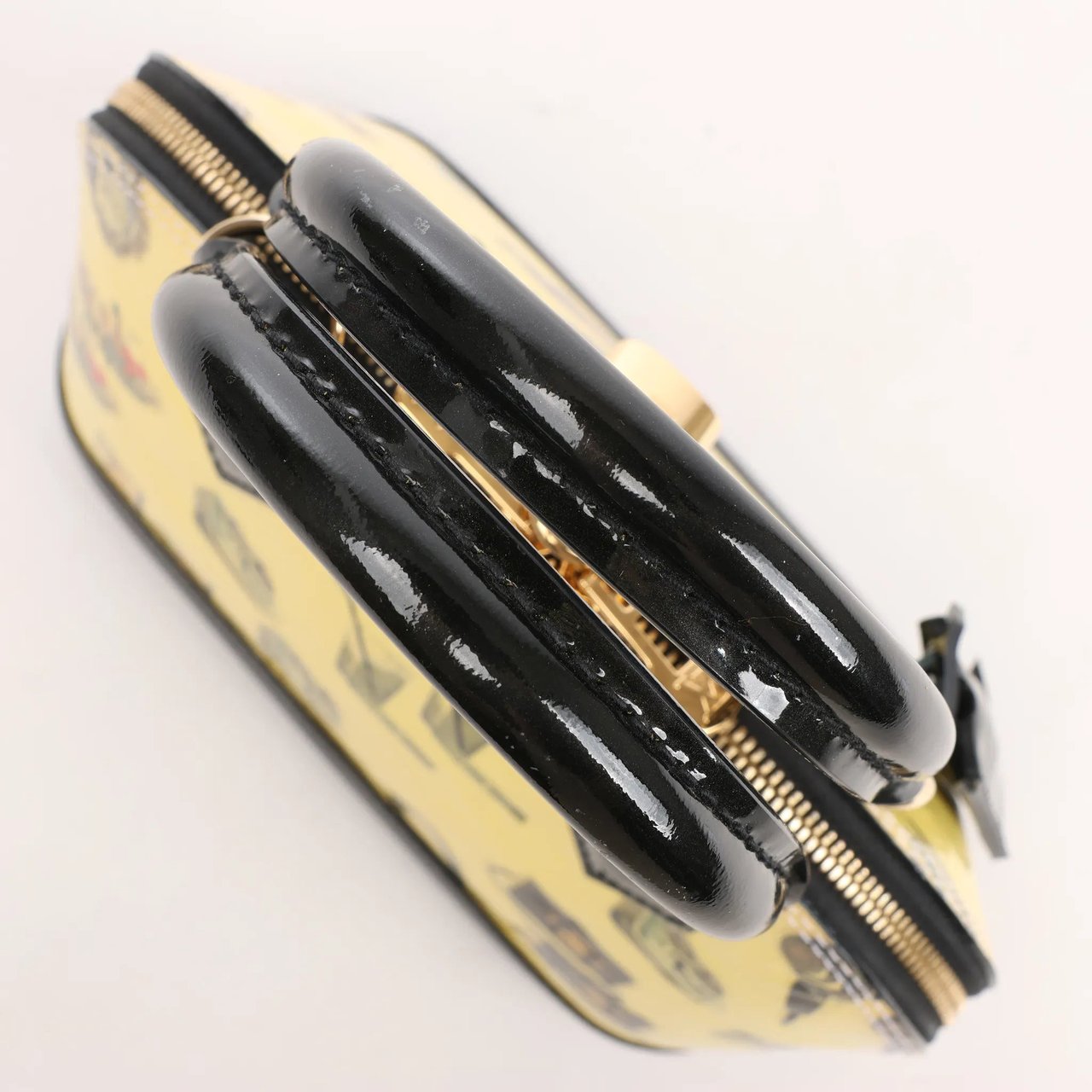 Louis Vuitton Louis Vuitton Alma BB Vernis Nicolas Squiere Handbag in Yellow x Black M50419 Roze