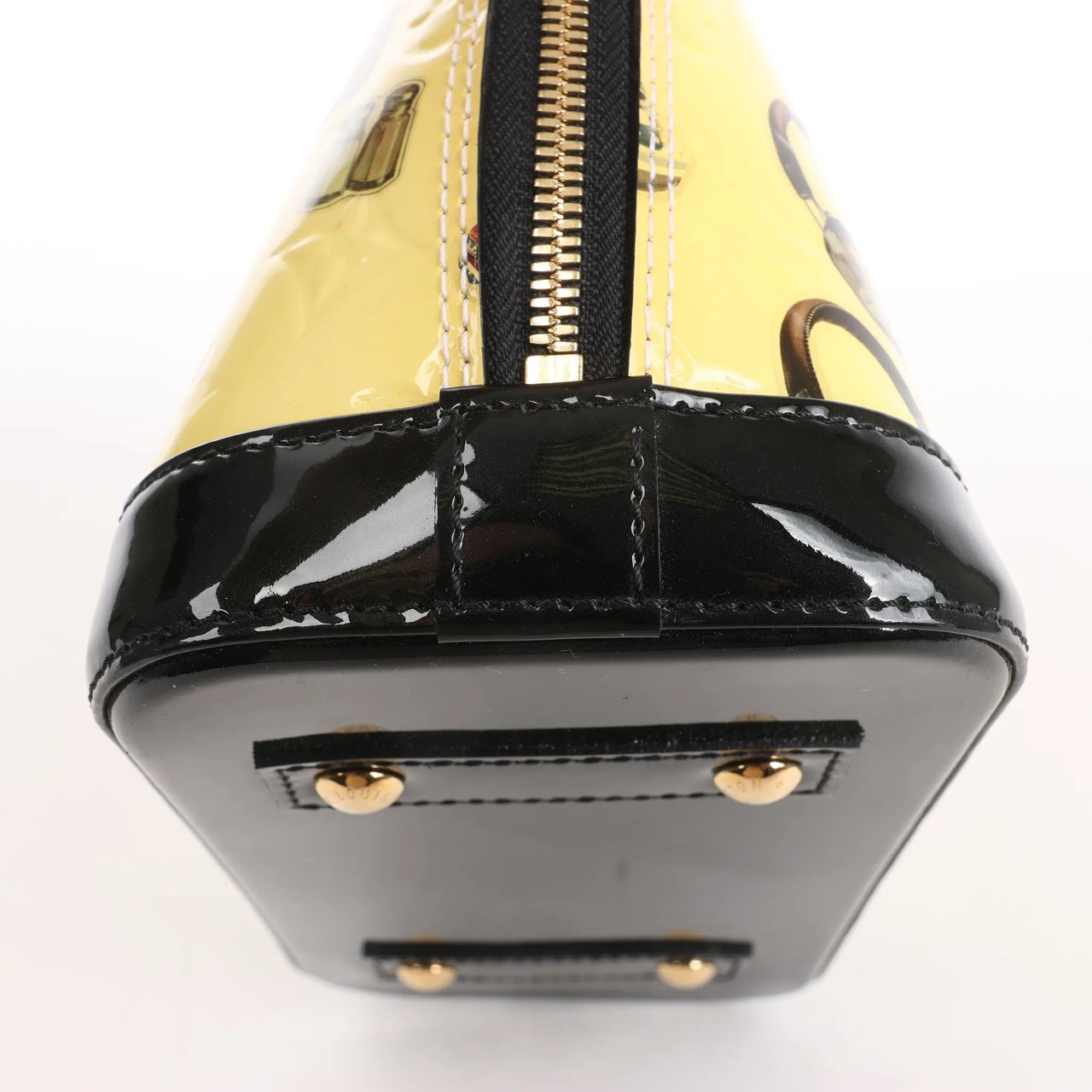 Louis Vuitton Louis Vuitton Alma BB Vernis Nicolas Squiere Handbag in Yellow x Black M50419 Roze