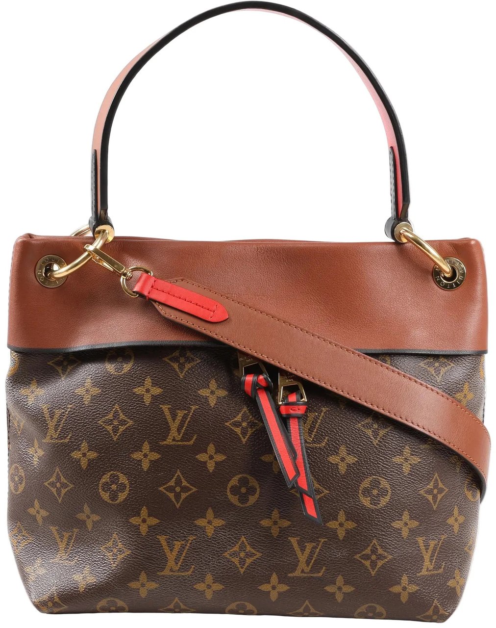 Louis Vuitton Louis Vuitton Monogram Tuileries Besace 2Way Handbag in Brown x Red M43157 Divers