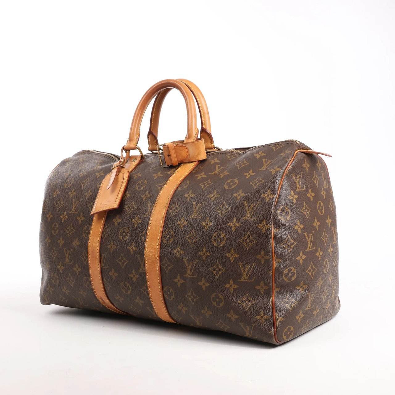 Louis Vuitton Louis Vuitton Keepall 45 Monogram Canvas Travel Bag in Brown M41428 Bruin