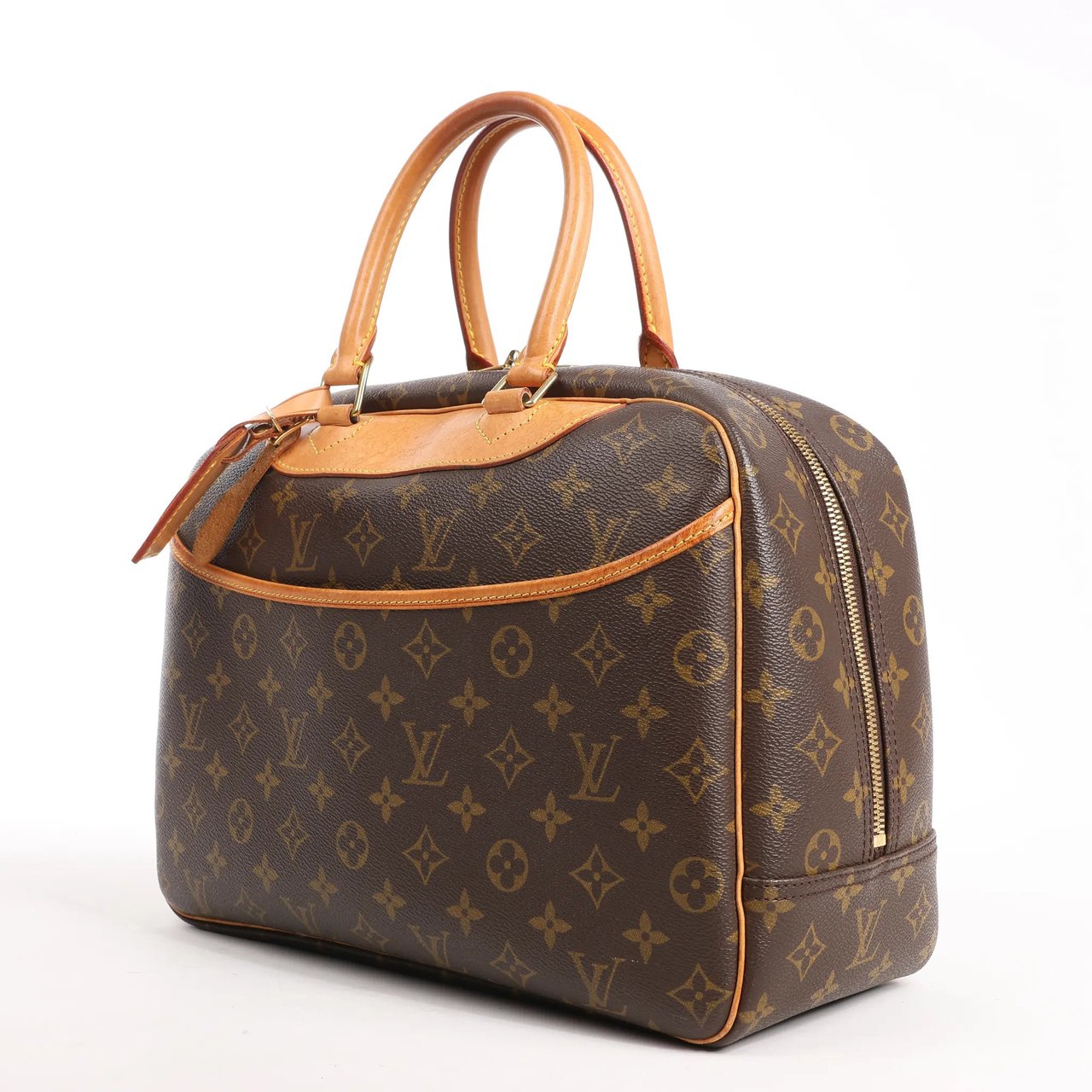 Louis Vuitton Louis Vuitton Deauville Monogram Canvas Handbag in Brown M47270 Bruin