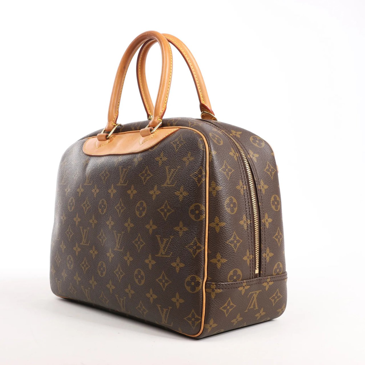 Louis Vuitton Louis Vuitton Deauville Monogram Canvas Handbag in Brown M47270 Bruin