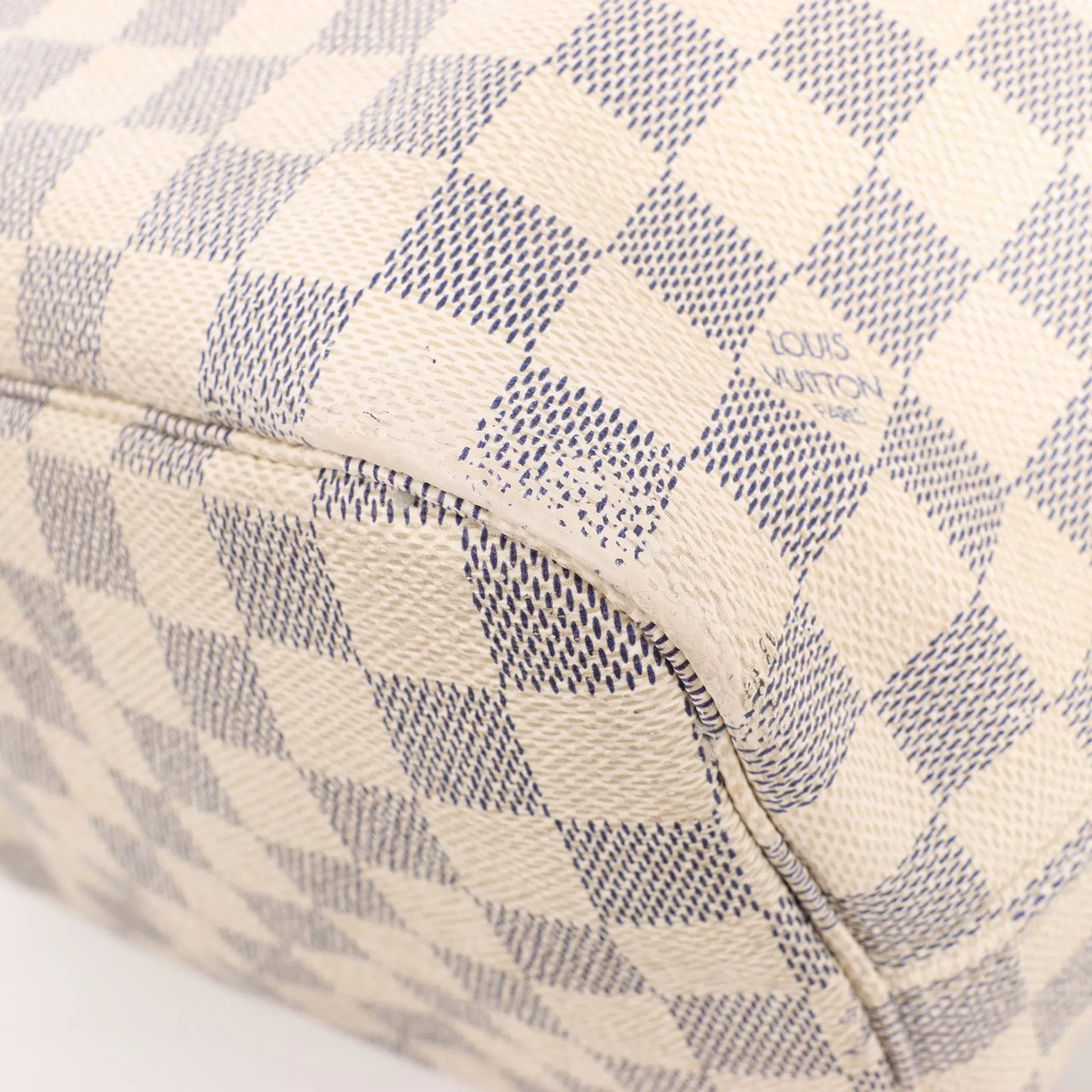 Louis Vuitton Louis Vuitton Neverfull MM Damier Azur Shoulder Bag in Beige N51107 Beige