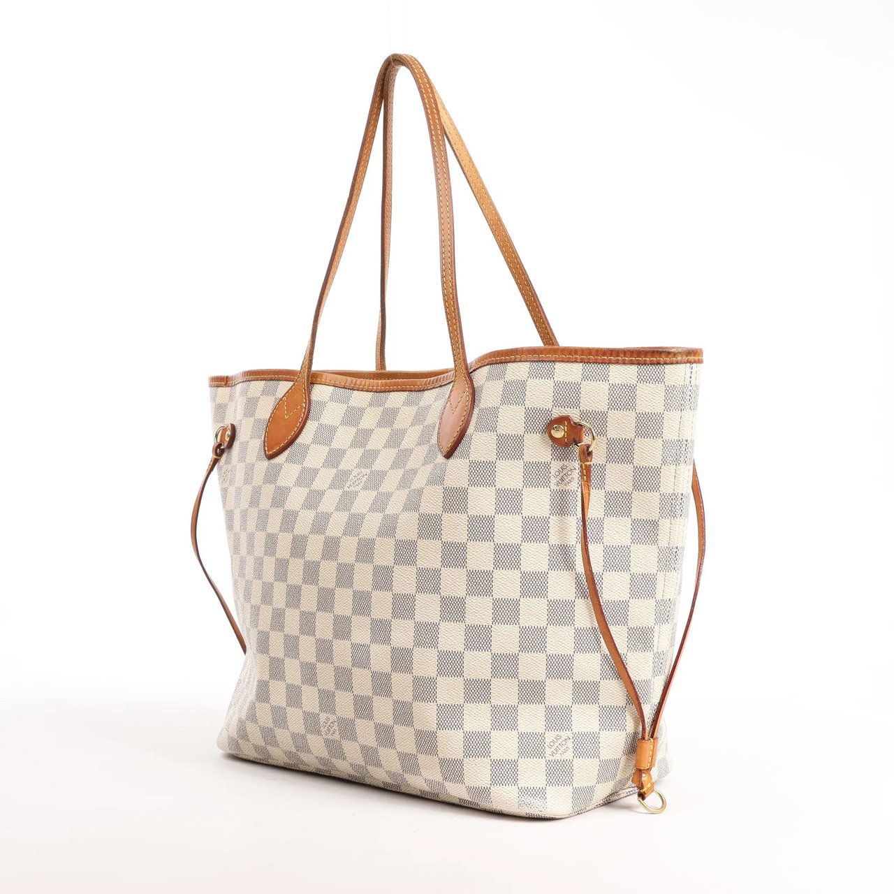 Louis Vuitton Louis Vuitton Neverfull MM Damier Azur Shoulder Bag in Beige N51107 Beige