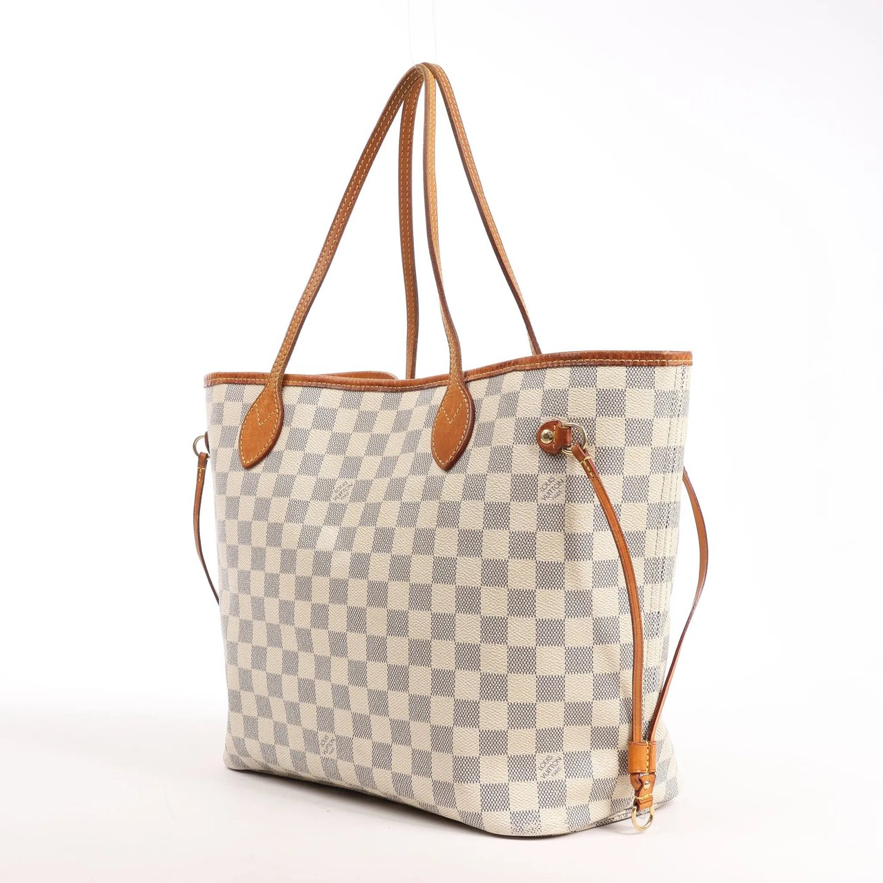 Louis Vuitton Louis Vuitton Neverfull MM Damier Azur Shoulder Bag in Beige N51107 Beige