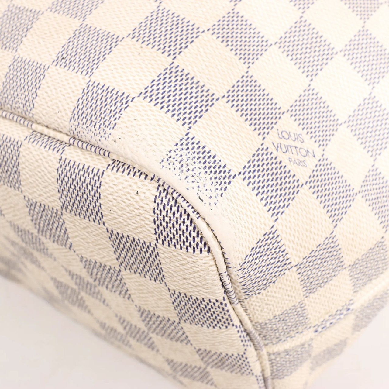 Louis Vuitton Louis Vuitton Neverfull MM Damier Azur Shoulder Bag in Beige N51107 Beige