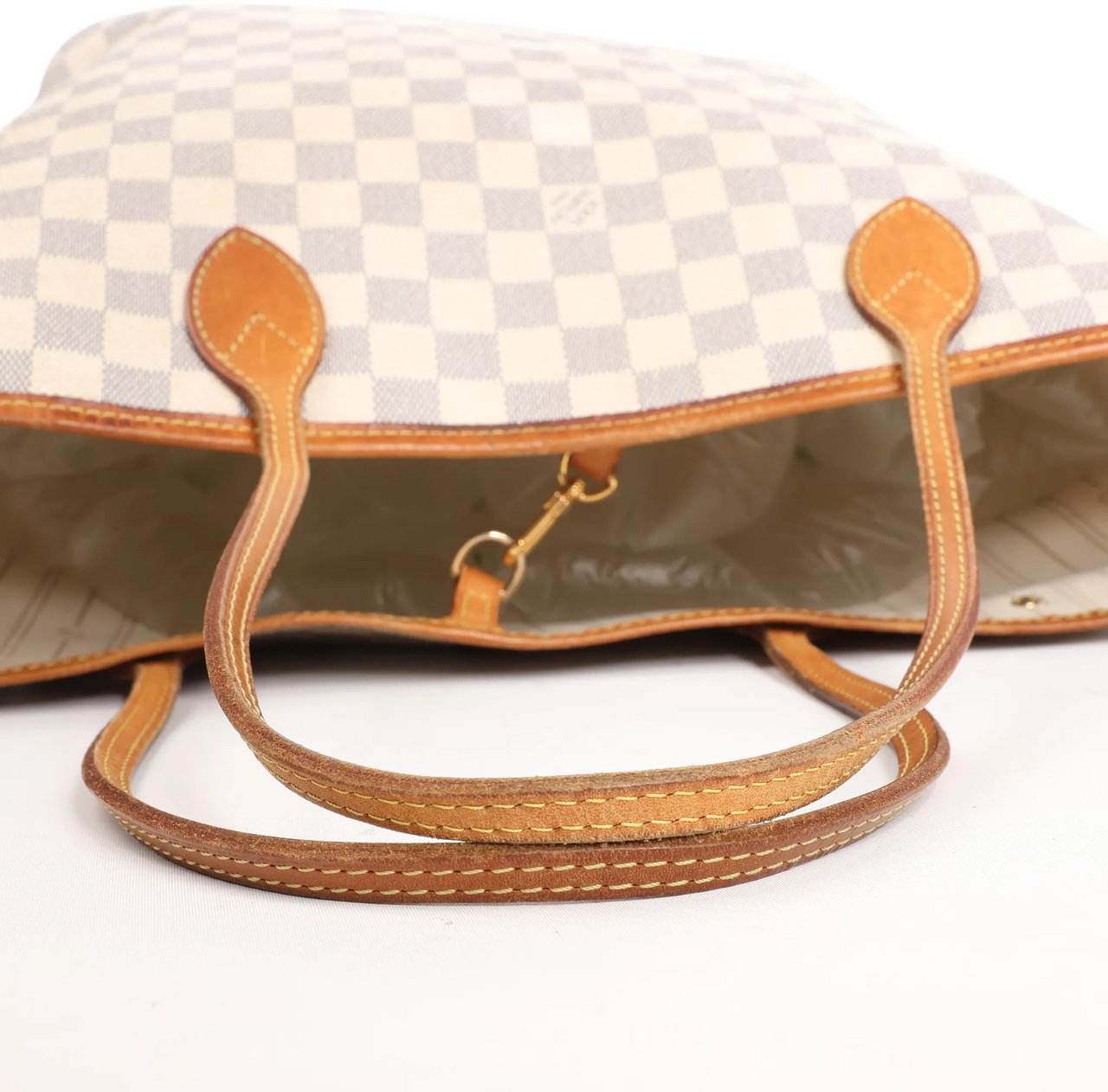 Louis Vuitton Louis Vuitton Neverfull MM Damier Azur Shoulder Bag in Beige N51107 Beige