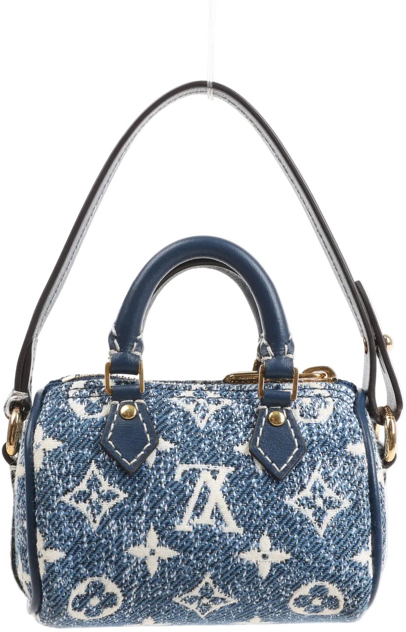 Louis Vuitton Louis Vuitton Speedy Micro Monogram Denim Handbag in Blue Blauw