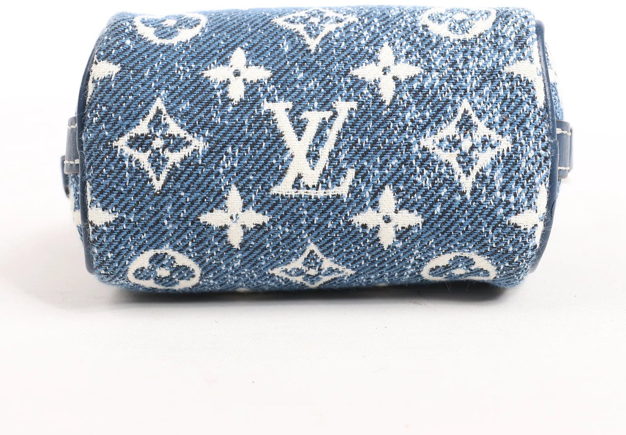 Louis Vuitton Louis Vuitton Speedy Micro Monogram Denim Handbag in Blue Blauw