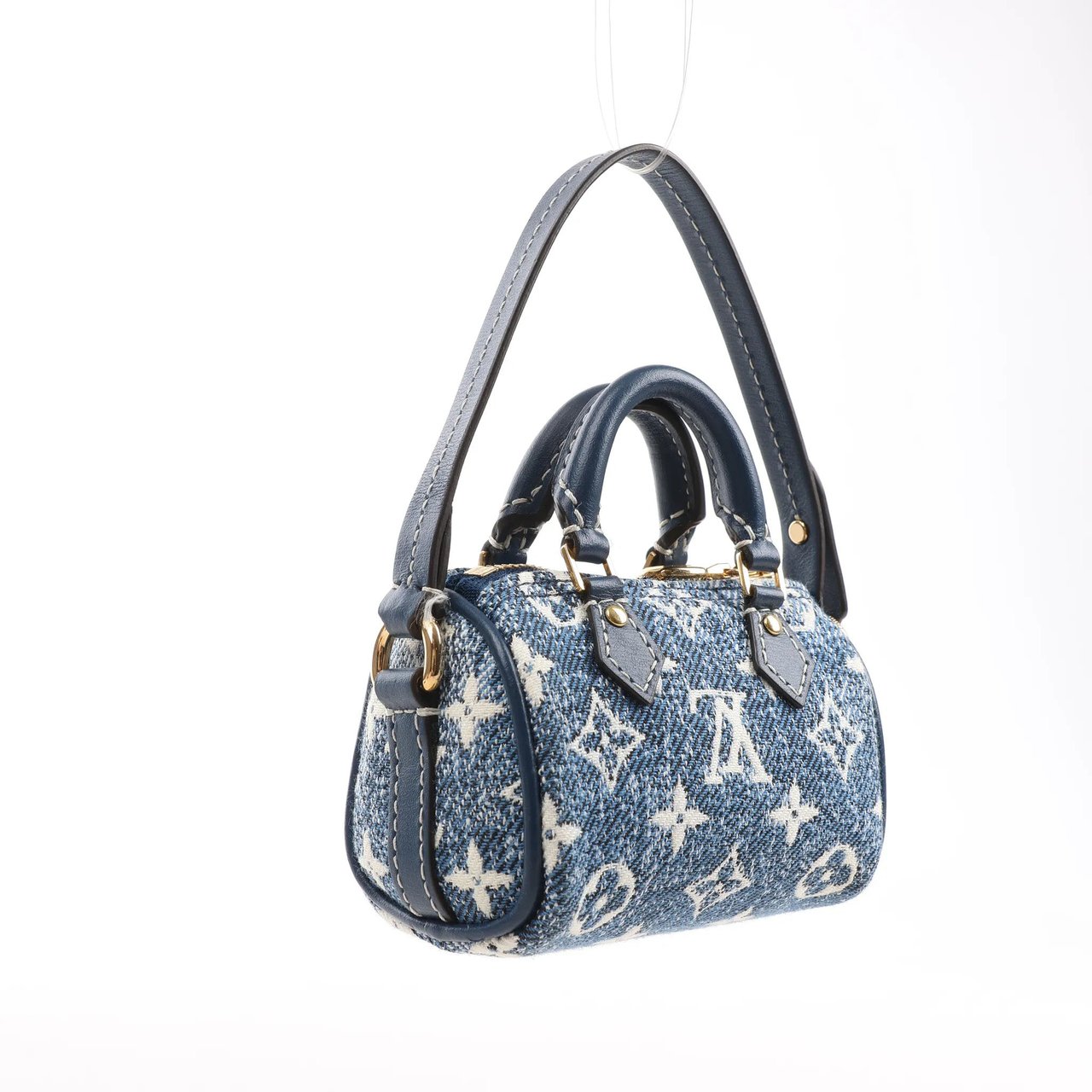 Louis Vuitton Louis Vuitton Speedy Micro Monogram Denim Handbag in Blue Blauw