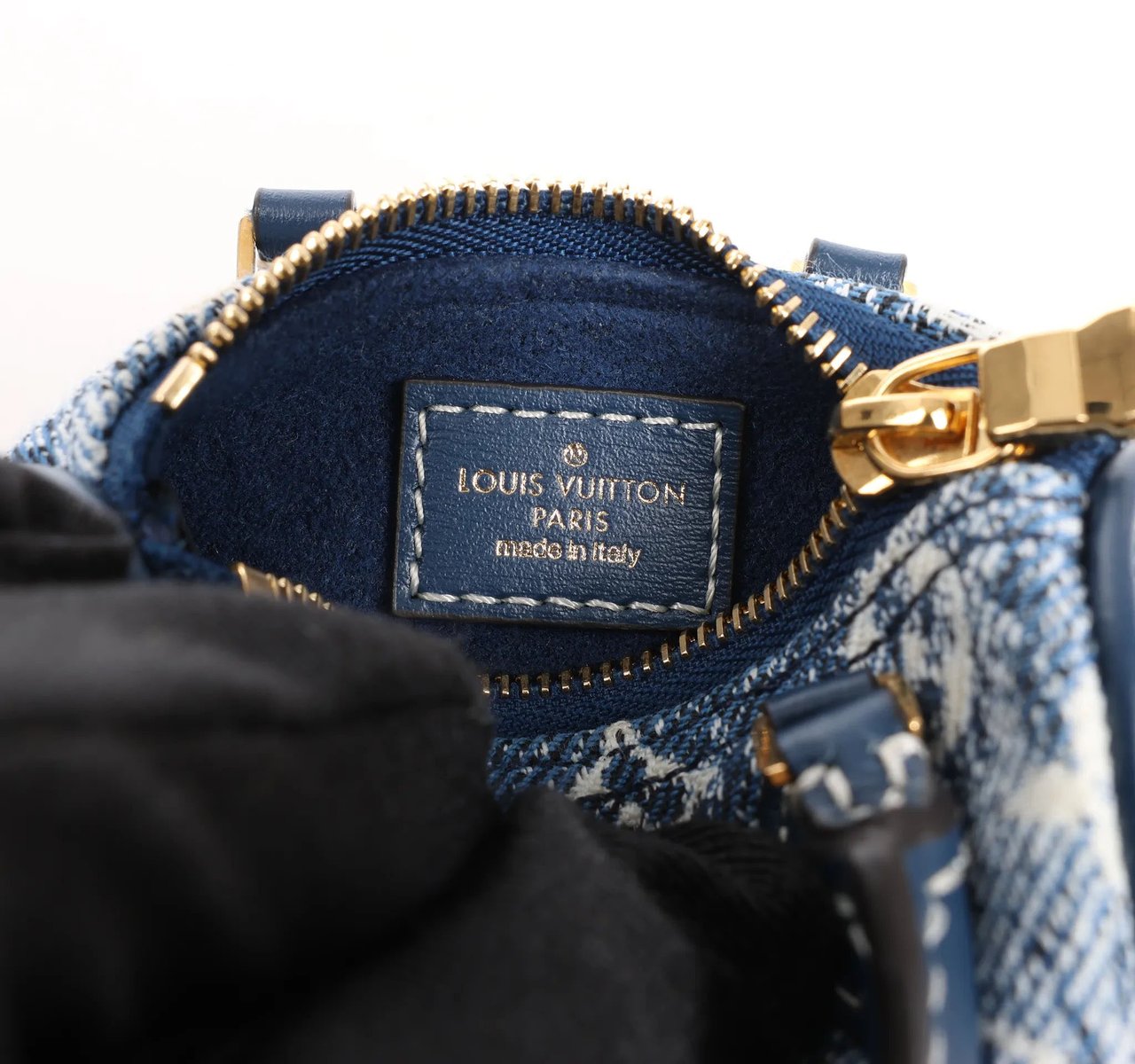 Louis Vuitton Louis Vuitton Speedy Micro Monogram Denim Handbag in Blue Blauw