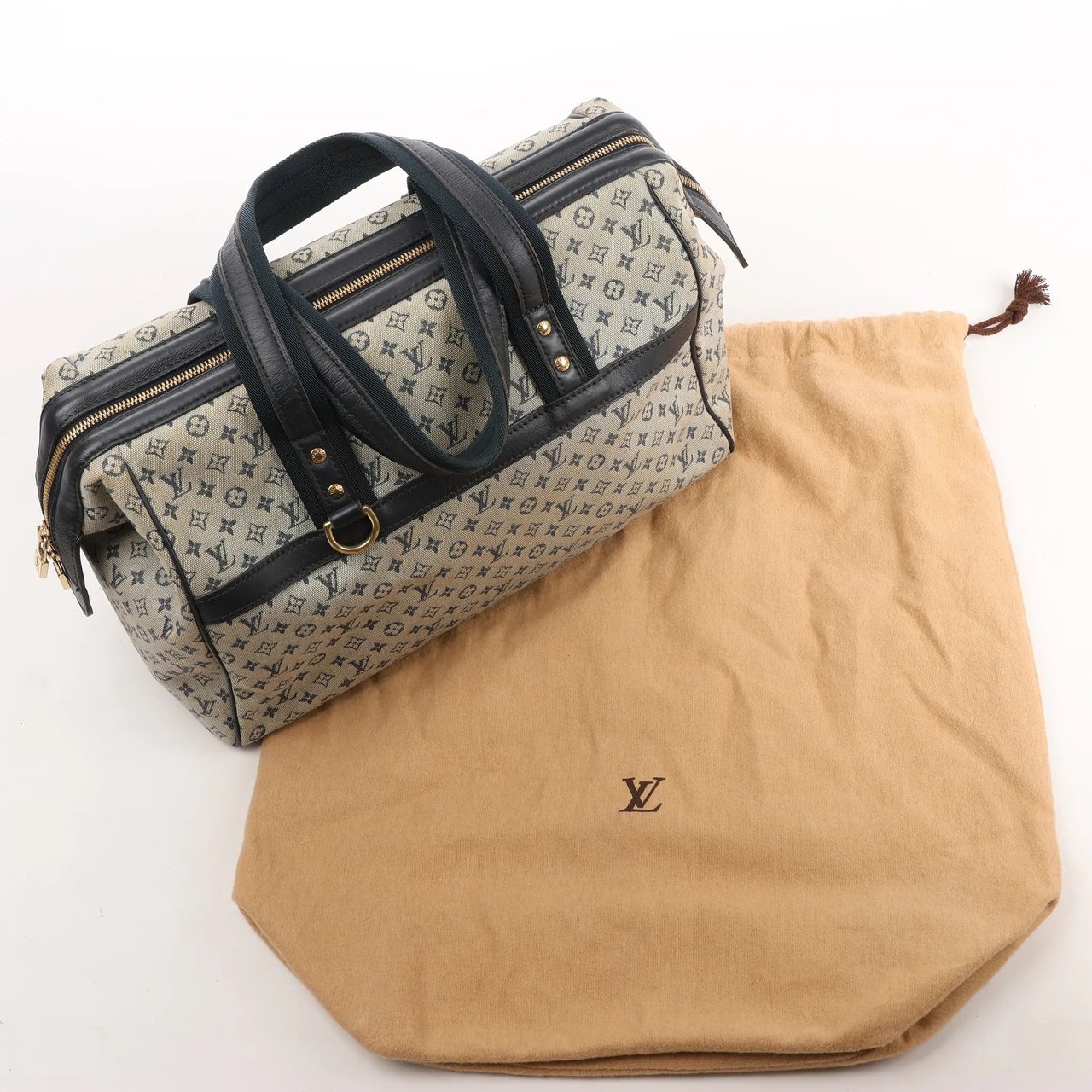Louis Vuitton Louis Vuitton Josephine GM Monogram Mini Handbag in Beige x Navy Beige