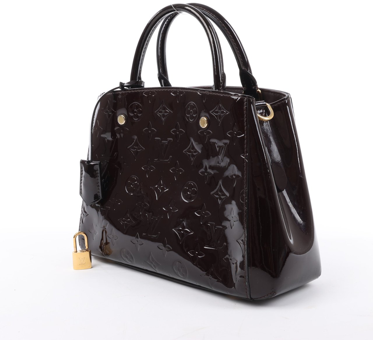 Louis Vuitton Louis Vuitton Vernis Montaigne BB 2Way Handbag in Amarante M50403 Maroon