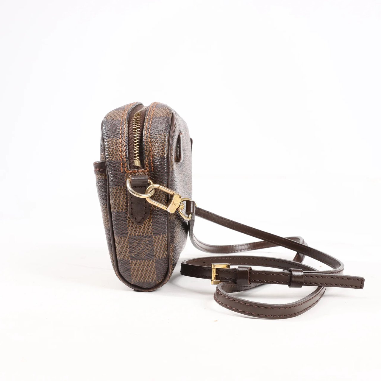 Louis Vuitton Louis Vuitton Damier Ebene Ipanema Pochette Crossbody Bag in Brown N51296 Bruin