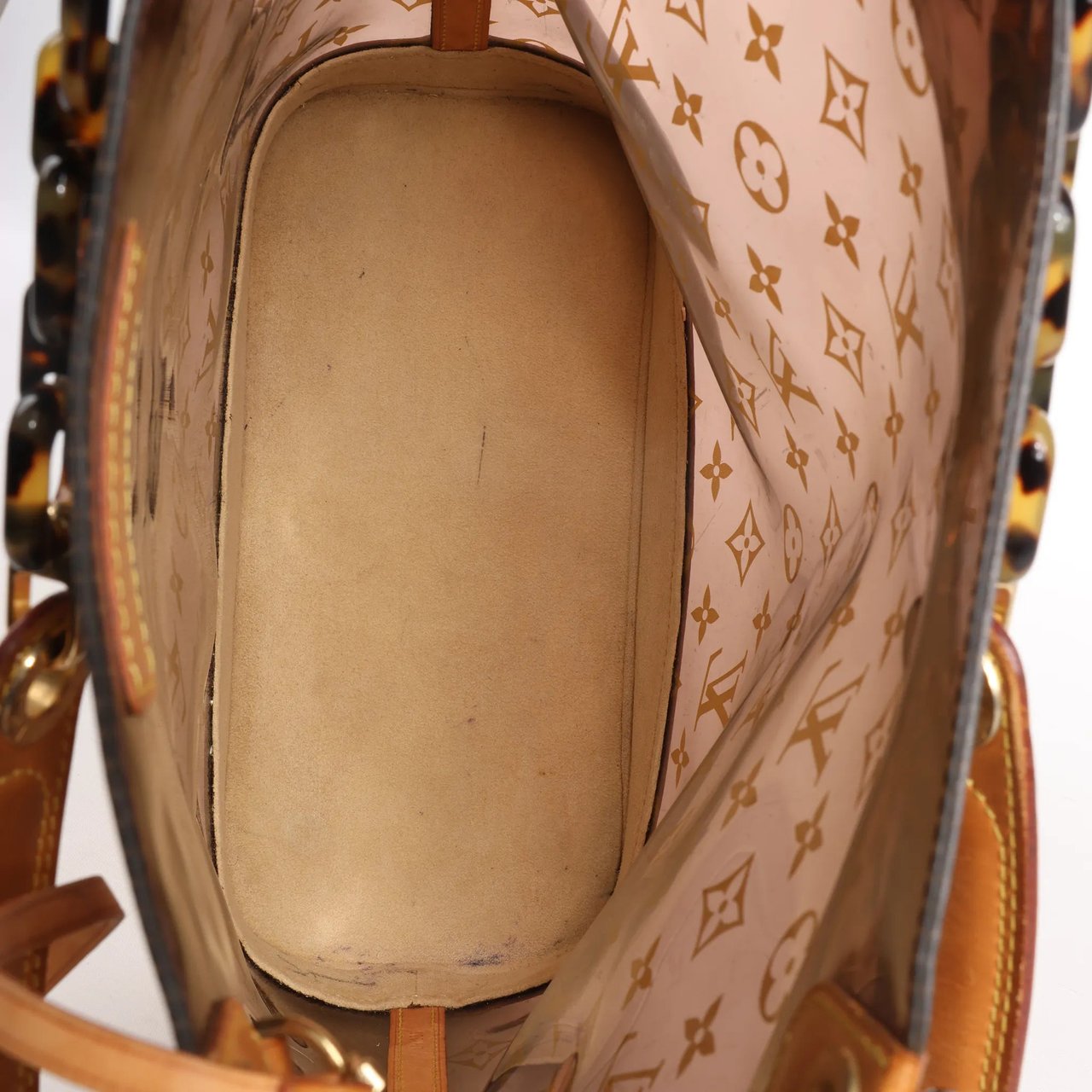 Louis Vuitton Louis Vuitton Ambre MM Vinyl Cabas Monogram Shoulder Bag in Brown M92501 Bruin