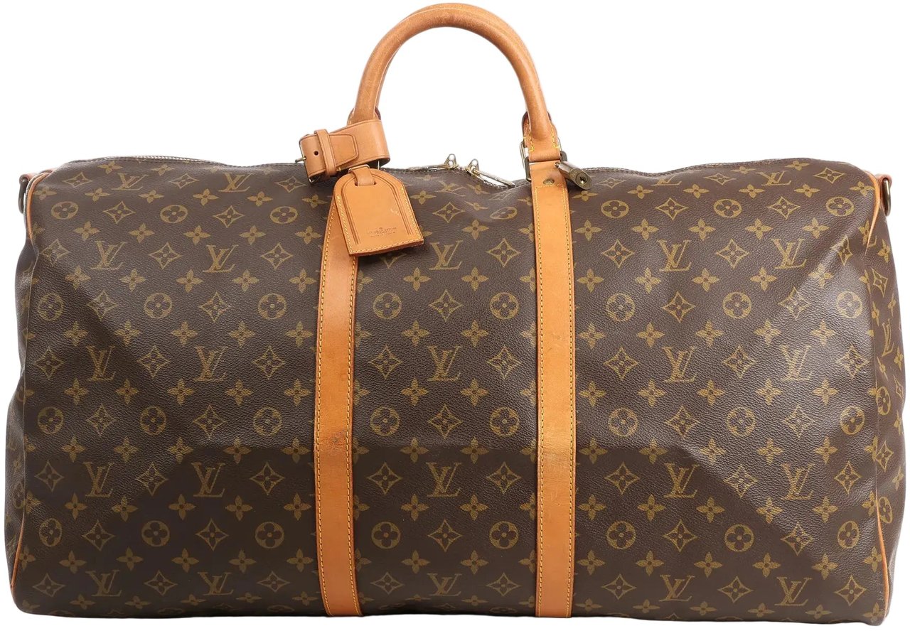 Louis Vuitton Louis Vuitton Monogram Canvas Keepall Bandoulière 60 Travel Bag M41412 Bruin