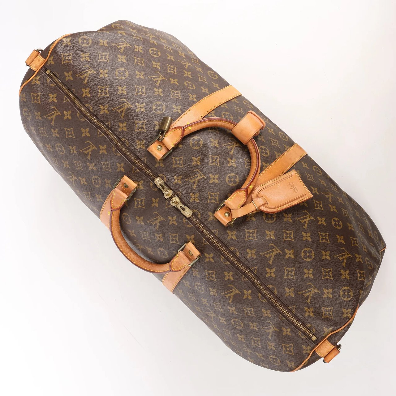 Louis Vuitton Louis Vuitton Monogram Canvas Keepall Bandoulière 60 Travel Bag M41412 Bruin