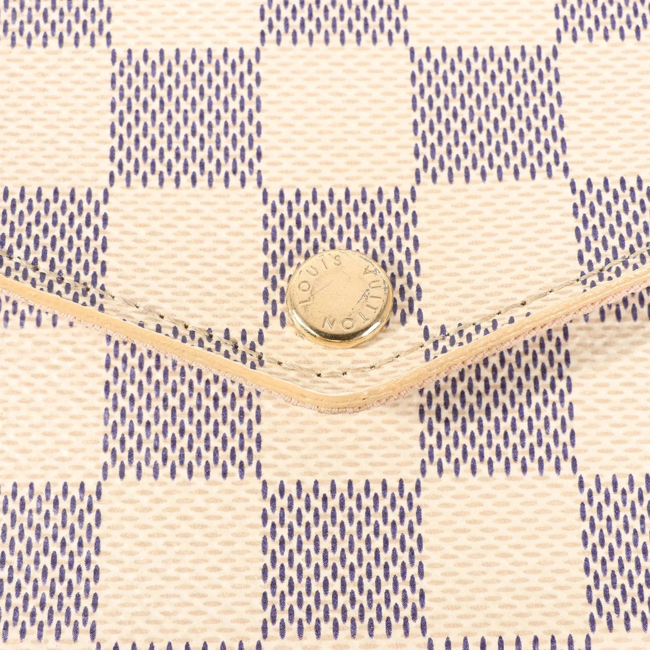 Louis Vuitton Louis Vuitton Damier Azur Pochette Pochette Félicie Crossbody Bag in Beige N63106 Beige