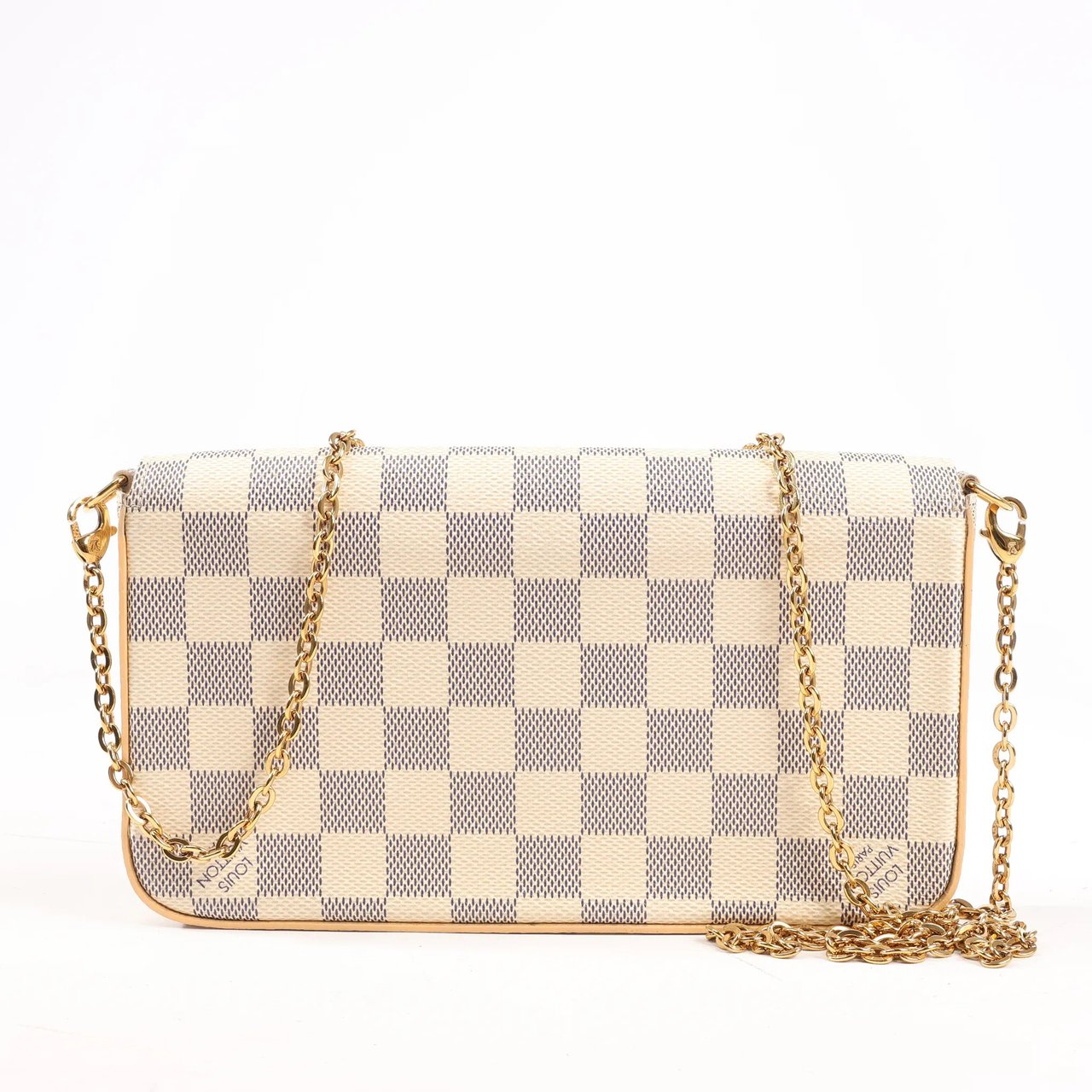 Louis Vuitton Louis Vuitton Damier Azur Pochette Pochette Félicie Crossbody Bag in Beige N63106 Beige