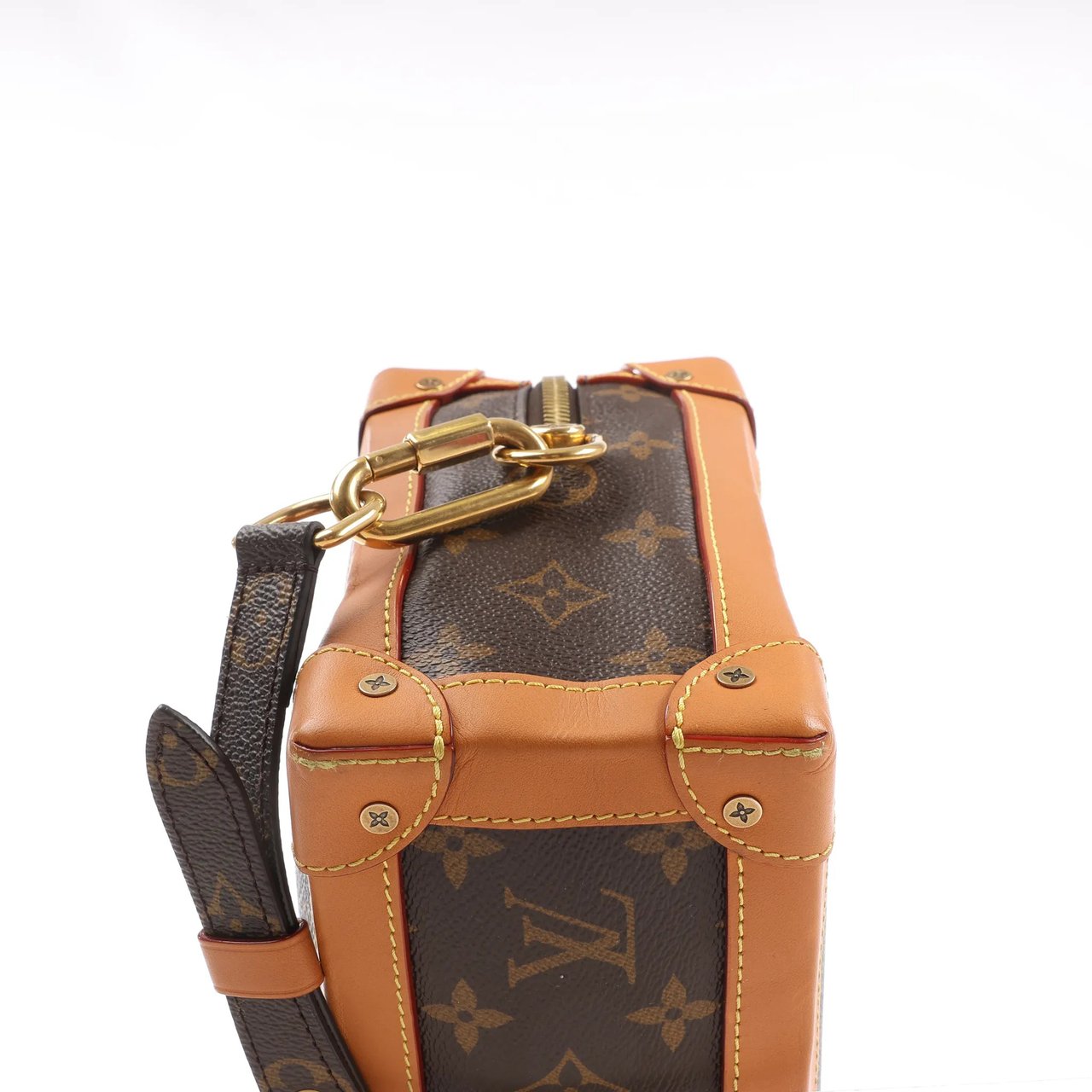 Louis Vuitton Louis Vuitton Soft Trunk Monogram Canvas Crossbody Bag in Brown M44660 Bruin