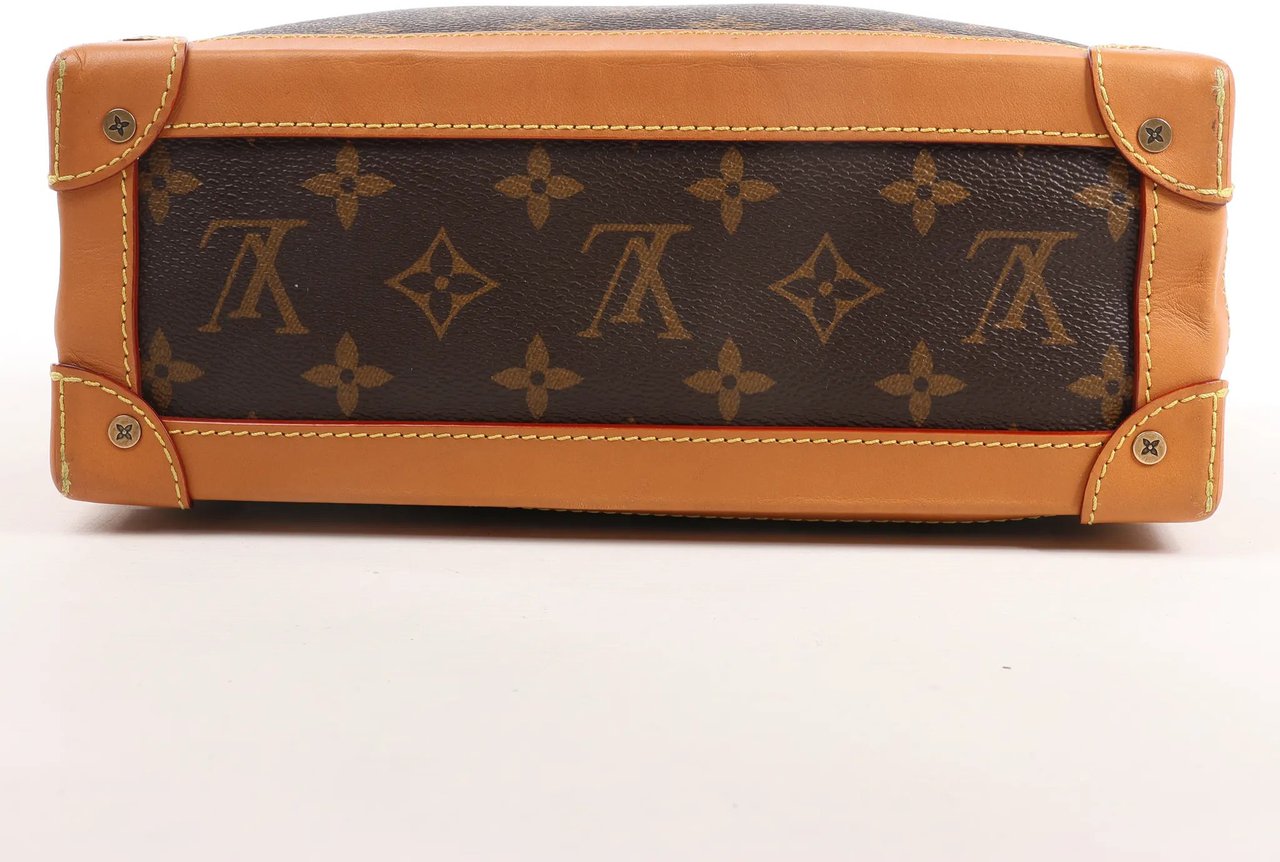Louis Vuitton Louis Vuitton Soft Trunk Monogram Canvas Crossbody Bag in Brown M44660 Bruin