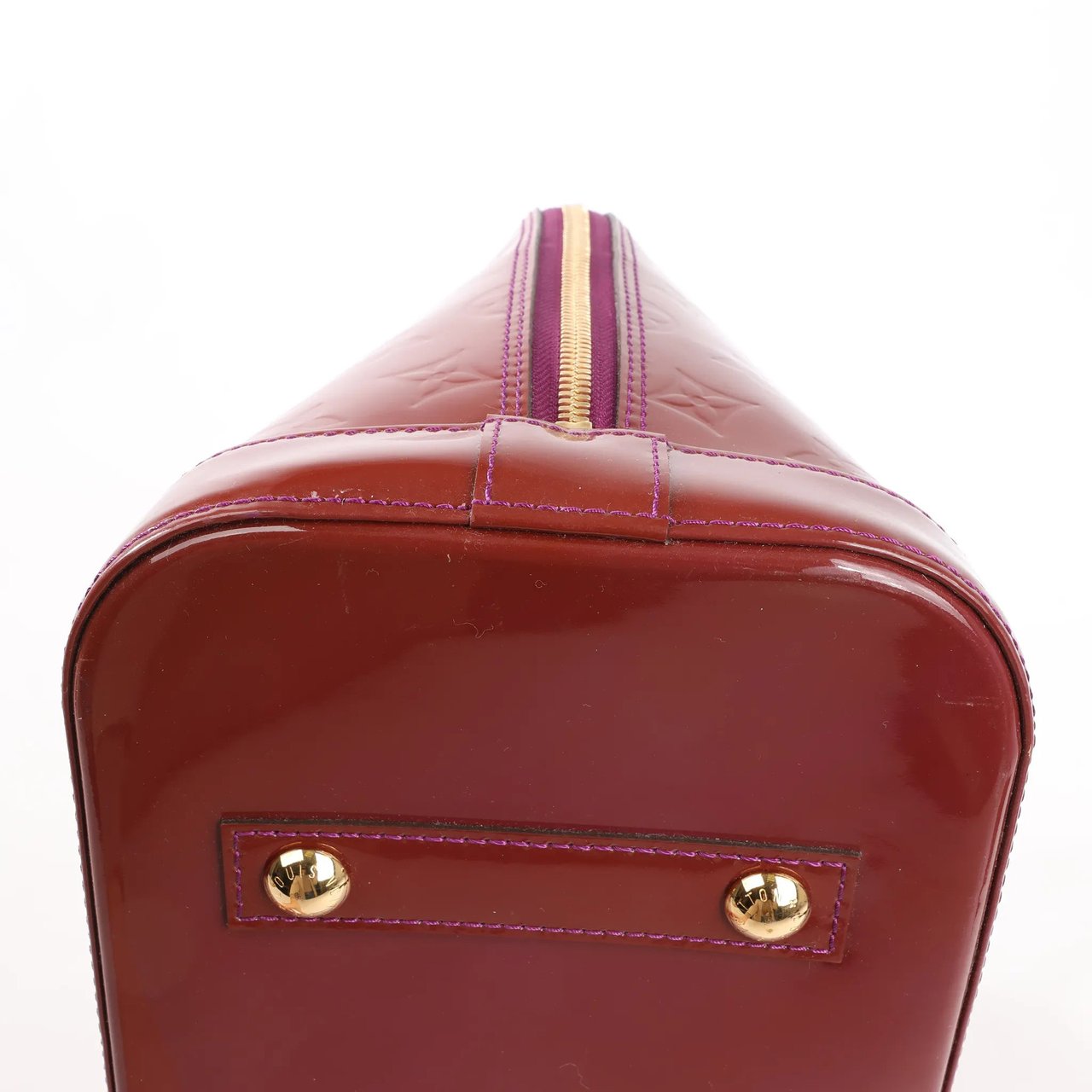 Louis Vuitton Louis Vuitton Alma GM Vernis Handbag in Burgundy M93594 Maroon