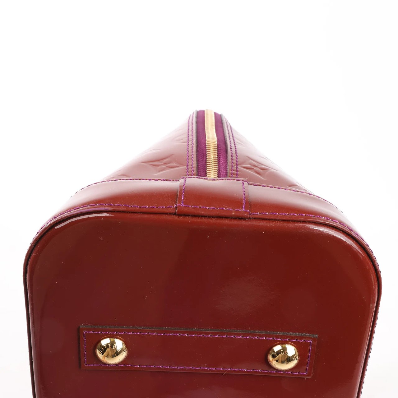 Louis Vuitton Louis Vuitton Alma GM Vernis Handbag in Burgundy M93594 Maroon