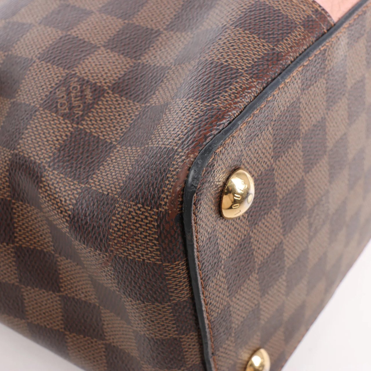 Louis Vuitton Louis Vuitton Jersey Damier x Leather 2Way Shoulder Bag in Brown x Pink N44041 Divers