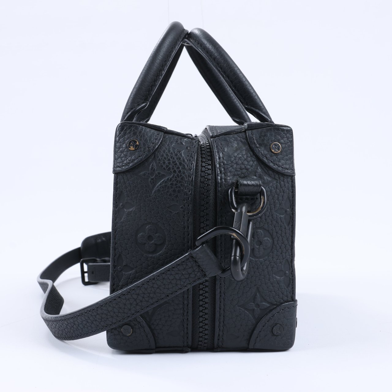 Louis Vuitton Louis Vuitton Monogram Emboss Soft Trunk 2Way Handbag in Black M57410 Zwart