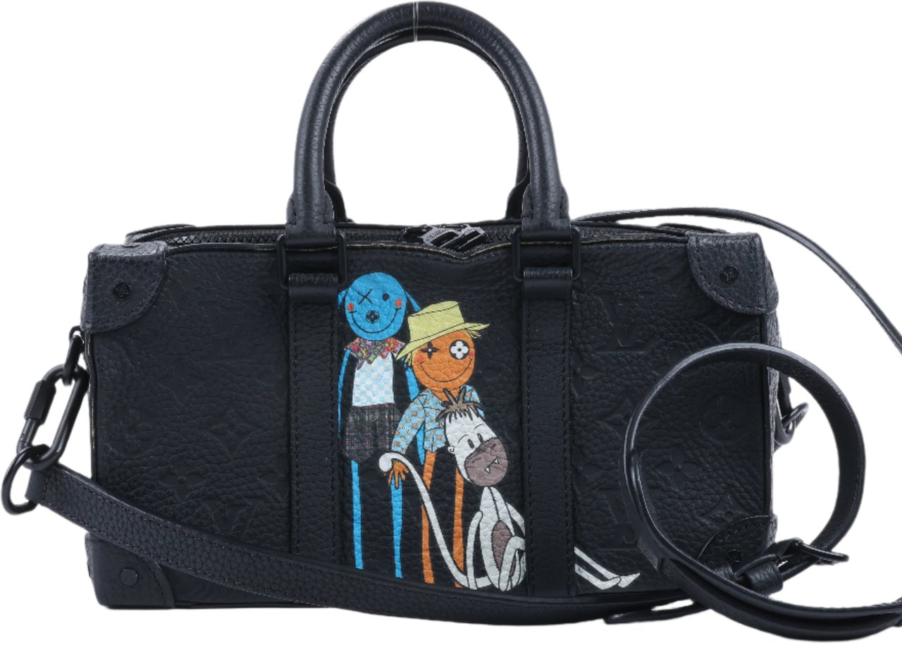 Louis Vuitton Louis Vuitton Monogram Emboss Soft Trunk 2Way Handbag in Black M57410 Zwart