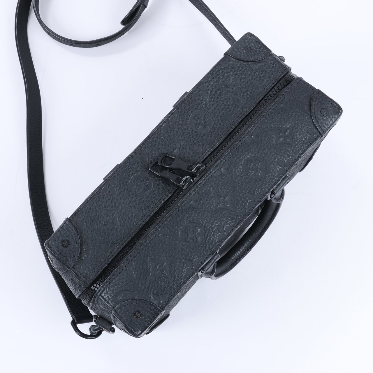 Louis Vuitton Louis Vuitton Monogram Emboss Soft Trunk 2Way Handbag in Black M57410 Zwart